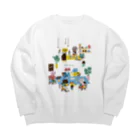 salon de necoの猫民salon de necoバージョンその2【保護猫寄付220円】 Big Crew Neck Sweatshirt
