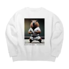 AI-assembleのカピバラ空手家 Big Crew Neck Sweatshirt