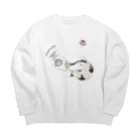 トコロコムギのにょろにょろ猫チューブ Big Crew Neck Sweatshirt