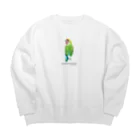 j8ie de vivre♪のコザクラインコ　タイガーチェリー Big Crew Neck Sweatshirt