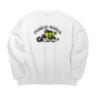 chicodeza by suzuriの亀亀バイカー Big Crew Neck Sweatshirt