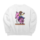 P-STYLEの豚のロデオ Big Crew Neck Sweatshirt
