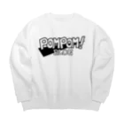 mf@PomPomBlogのPom Pom Blog Logo 2nd（black） Big Crew Neck Sweatshirt