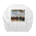 世界美術商店のデルフト眺望 / View of Delft Big Crew Neck Sweatshirt