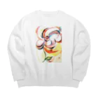 Atelier-Hironの光の花　愛　愛 Big Crew Neck Sweatshirt