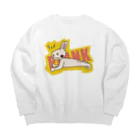 hiyori-art-のプランク筋トレウサギ Big Crew Neck Sweatshirt