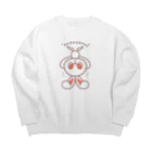 レタ(LETA)のぽっぷらうさぎ(さかだち(文字あり)) Big Crew Neck Sweatshirt