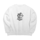 and helloのanimals Big Crew Neck Sweatshirt