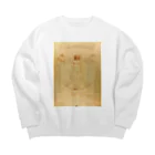 世界美術商店のウィトルウィウス的人体図 / Vitruvian Man Big Crew Neck Sweatshirt