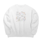 はるさめ商店のスナネコ Big Crew Neck Sweatshirt