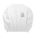 ぶらっくぺっぱーのきょうりゅう ゆるんる Big Crew Neck Sweatshirt