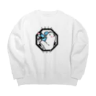 ロジローのしろくま氷菓店(八角形デザイン) Big Crew Neck Sweatshirt