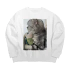 飼い主ののちゃんとマブ Big Crew Neck Sweatshirt