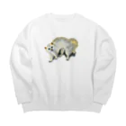 pawpadwizazの激おこぷんぷん丸 Big Crew Neck Sweatshirt