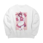 メイド喫茶デカ犬のうさぎメイドよしのくん Big Crew Neck Sweatshirt