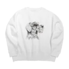 greetenのシュナウザー　テリアアート犬 Big Crew Neck Sweatshirt