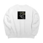 世界征服ネコの世界征服ネコ（黒） Big Crew Neck Sweatshirt