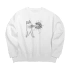 ヒロシオーバーダイブのフルスイングすいか割 Big Crew Neck Sweatshirt