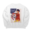 HAMALのハマるヒトデ作。 桜の少年。 Big Crew Neck Sweatshirt