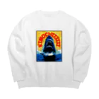 サウナの洋服屋さんの水風呂気持ち良い Big Crew Neck Sweatshirt