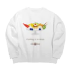 HeartToMeの喫茶　花猫珈琲　＜プリンアラモード＞ Big Crew Neck Sweatshirt