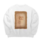 アニマル四字熟語のレオナルド・ダ・ヴィンチ　絵画アートシリーズ　自画像 Big Crew Neck Sweatshirt