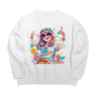 R&N Photographyの可愛い女 Big Crew Neck Sweatshirt