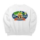 もふもふ♡けもっ娘村　(摩耶夕湖)の『釣り吉お稲荷ちゃん🎣🦊』A Big Crew Neck Sweatshirt