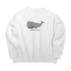 1/2のゆるふわマッコウクジラ Big Crew Neck Sweatshirt