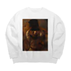 世界美術商店の十戒の石板を破壊するモーセ / Moses Breaking the Tablets of the Law Big Crew Neck Sweatshirt