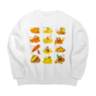 segasworksのフライドポテトたちとトラちゃんたち Big Crew Neck Sweatshirt