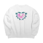 chicodeza by suzuriの鳩ハート Big Crew Neck Sweatshirt