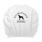 onehappinessのワイマラナー 　happiness!　【One:Happiness】 Big Crew Neck Sweatshirt