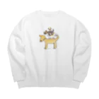 paritoraの仲良し4人組のトーテムポール Big Crew Neck Sweatshirt