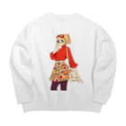 桜音ことこ企画の赤いスウィター Big Crew Neck Sweatshirt