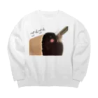 omoituki-shopのヤドカリハムスター Big Crew Neck Sweatshirt