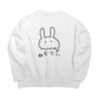 とろけるうさぎのねむたいうさぎ Big Crew Neck Sweatshirt