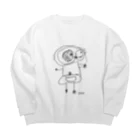 カレー屋　月夜のライオンの©kia 第2弾（黒） Big Crew Neck Sweatshirt