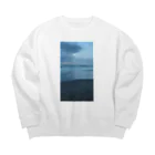 豊風本舗の夏の九十九里浜　浜辺２ Big Crew Neck Sweatshirt