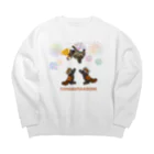 Sky00のアライグマおめでとうくん。 Big Crew Neck Sweatshirt