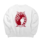 中華呪術堂（チャイナマジックホール）の【赤・表】改☆人民帽猫  Big Crew Neck Sweatshirt