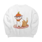 りーおすふぇんがりーのお腹ペコペコで具になっちゃったねこにゃん Big Crew Neck Sweatshirt