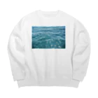 いろんな水面の琵琶湖の水面 Big Crew Neck Sweatshirt