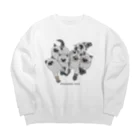 小鳥と映画館のシャム猫　6 Big Crew Neck Sweatshirt