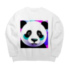 クリエイティブ・クリーチャーショップの蛍光ポップPANDA Big Crew Neck Sweatshirt