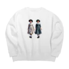 あおはるのかわいい双子ちゃん Big Crew Neck Sweatshirt