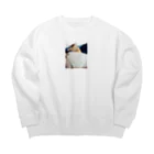 コハクの可愛い寝顔のニャンコ Big Crew Neck Sweatshirt