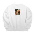 Wakuryuの八恩森の龍と少女 Big Crew Neck Sweatshirt