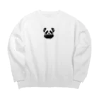 Shiba_IncのHeadphones & Pandas（ヘッドホン & パンダ） Big Crew Neck Sweatshirt