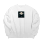 Shiba_IncのHeadphones & Pandas（ヘッドホン & パンダ） Big Crew Neck Sweatshirt